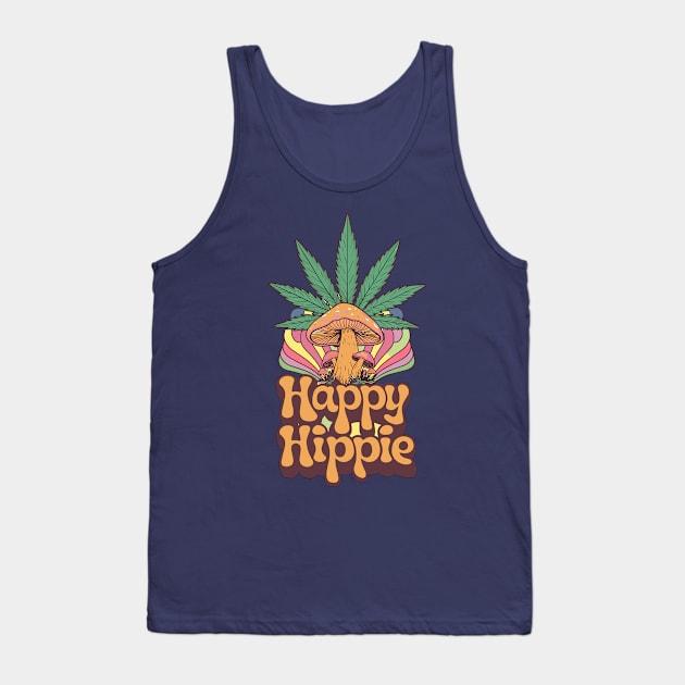 Happy Hippie Colorful Design Tank Top by TF Brands